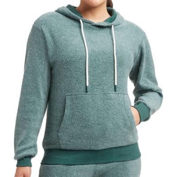 Member's Mark Ladies Reverse Fleece Hoodie Astro Teal XXL - Picture 1 of 3